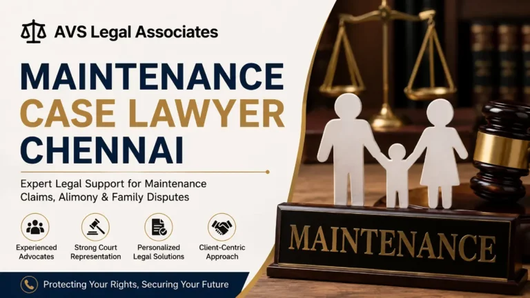 Maintenance Case Lawyer Chennai