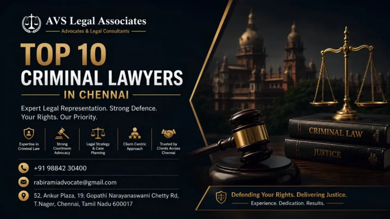 Top 10 criminal lawyers in chennai